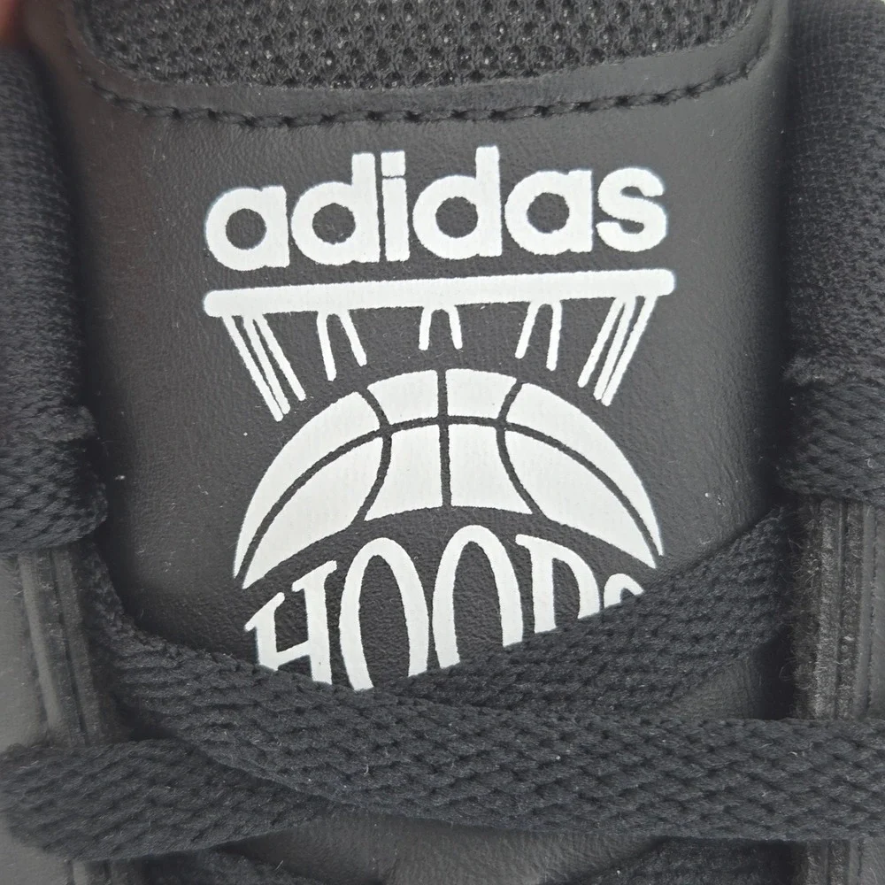 Adidas Hoops Classic Mens 9.5 Sneakers Black White KI1056 Low Top Shoes